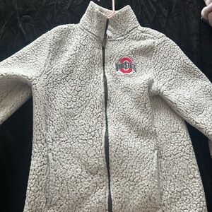 Ohio State Women's Gray Sherpa Jacket